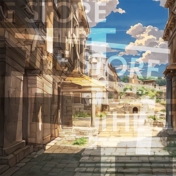 【イラスト素材】古代の町1