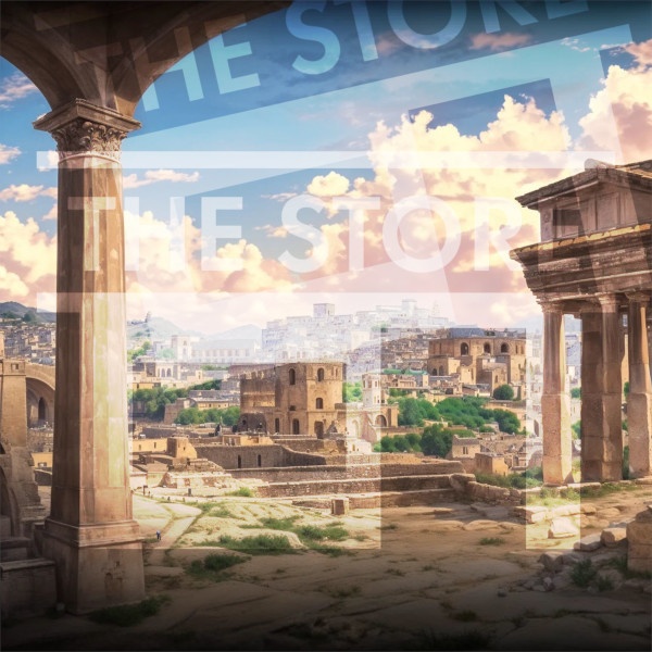 【イラスト素材】古代の町1