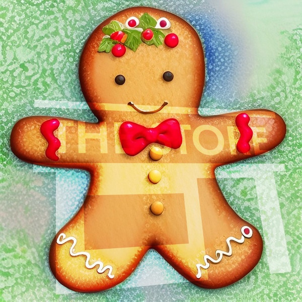 【イラスト素材】ジンジャーブレッドマン