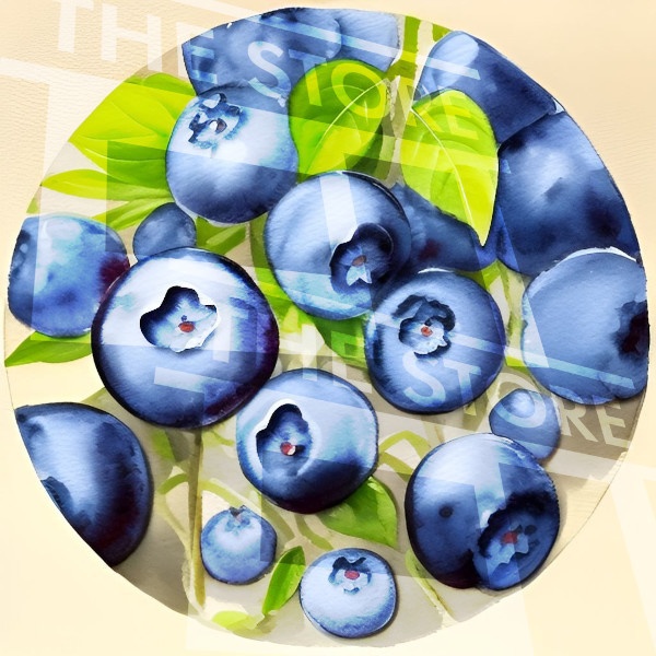 【イラスト素材】ブルーベリーの壁紙