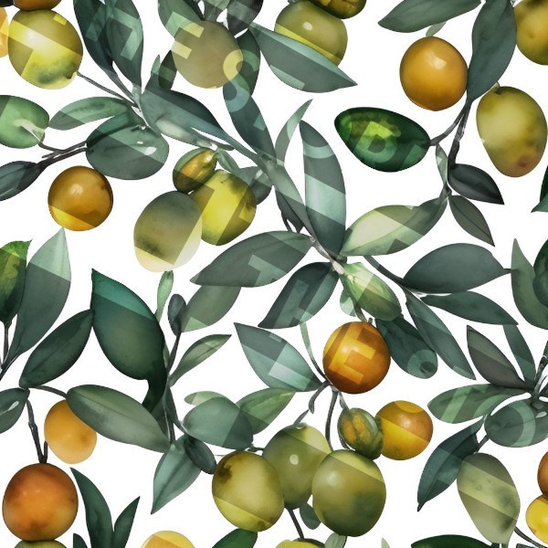 【イラスト素材】オリーブの壁紙