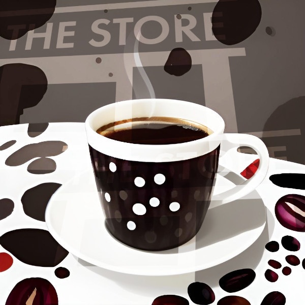 【イラスト素材】アートなコーヒー