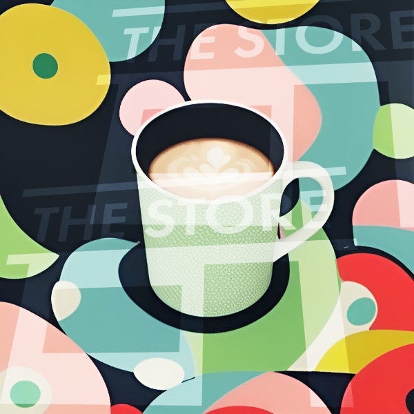 【イラスト素材】アートなコーヒー