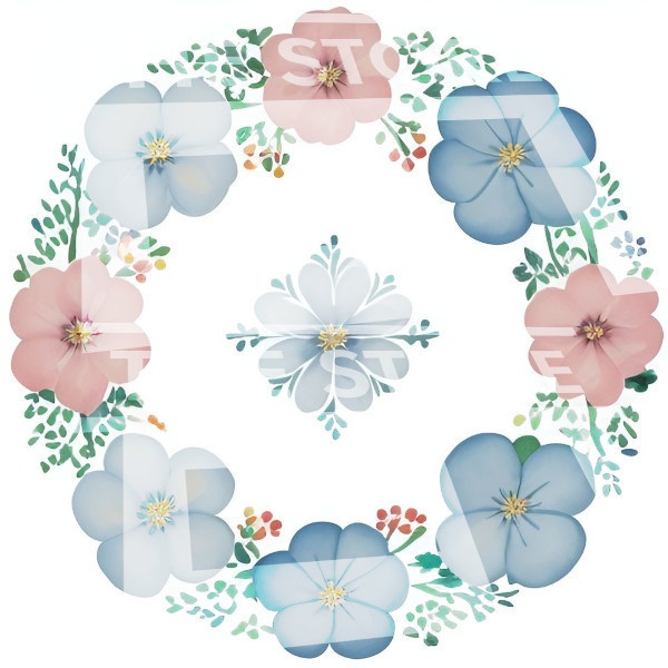 【イラスト素材】花の模様4