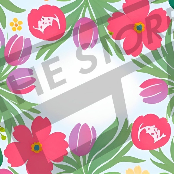 【イラスト素材】花のフレーム1