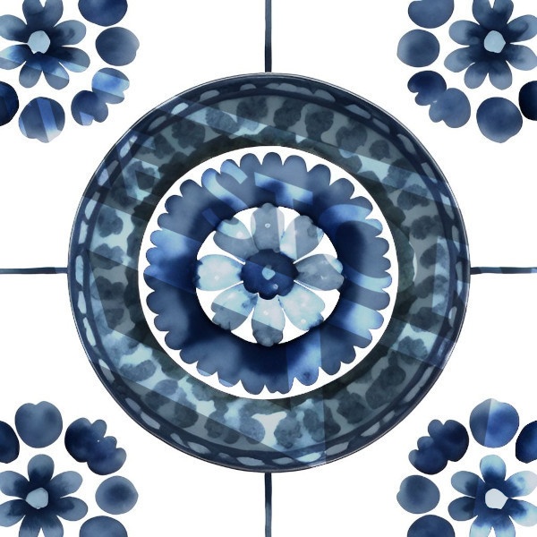 【イラスト素材】ポーリッシュポタリー風の模様1