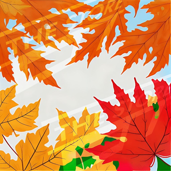 【イラスト素材】紅葉のフレーム1