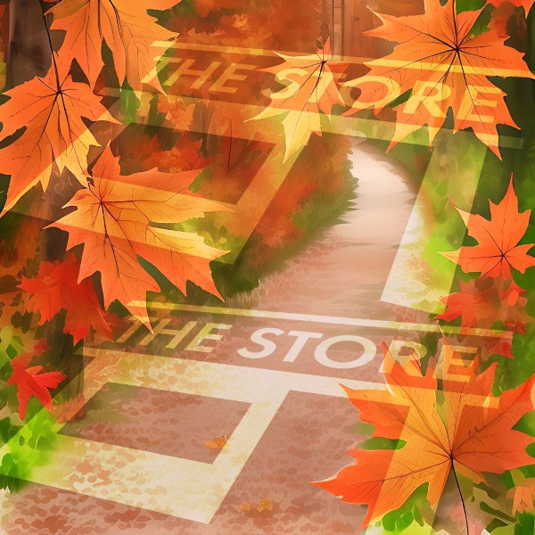 【イラスト素材】紅葉のフレーム1