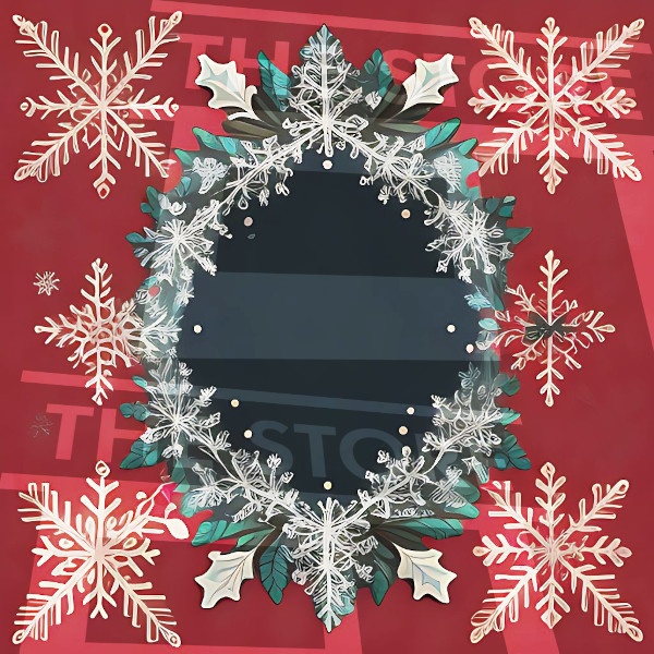 【イラスト素材】結晶のフレーム1