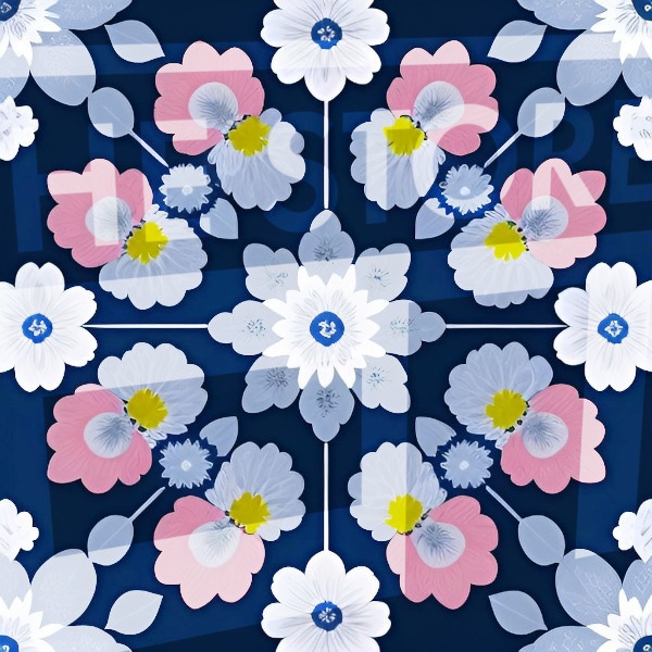 【イラスト素材】花の壁紙7