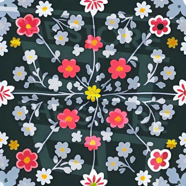 【イラスト素材】花の壁紙6