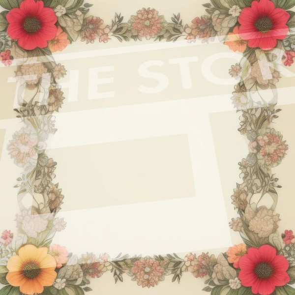 【イラスト素材】花のフレーム2