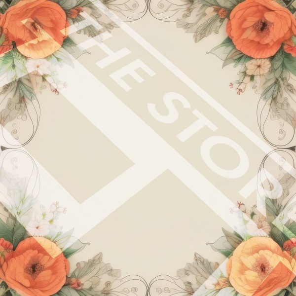 【イラスト素材】花のフレーム2