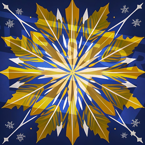 【イラスト素材】結晶風の模様1