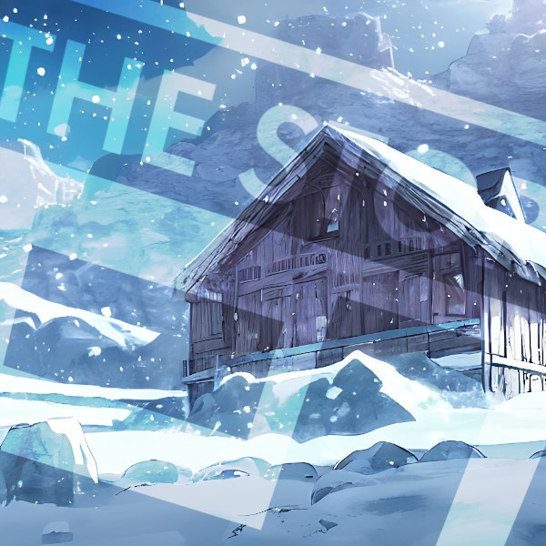 【イラスト素材】雪山の小屋1