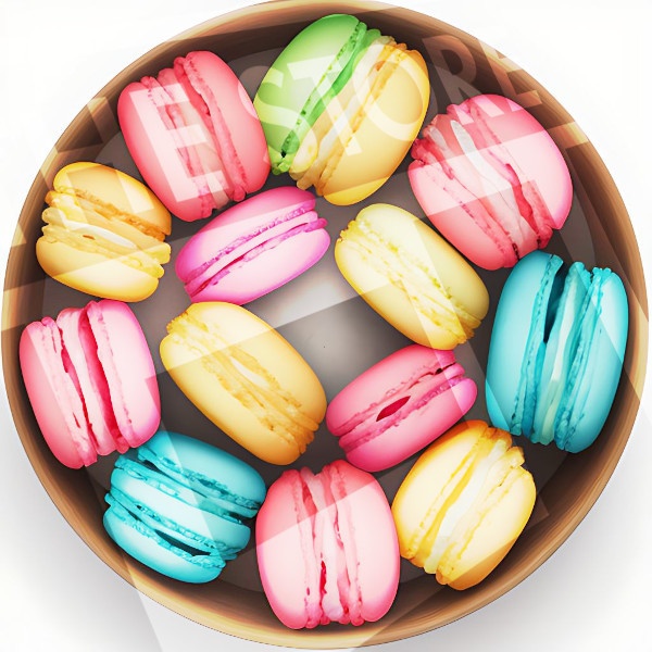 【イラスト素材】マカロンの壁紙1