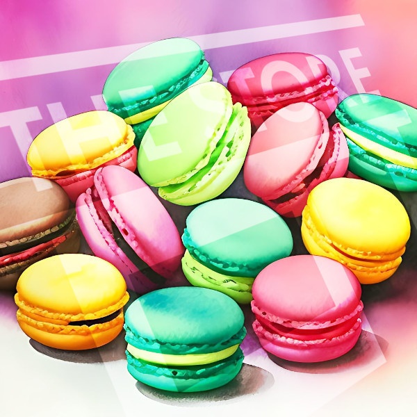 【イラスト素材】マカロンの壁紙1