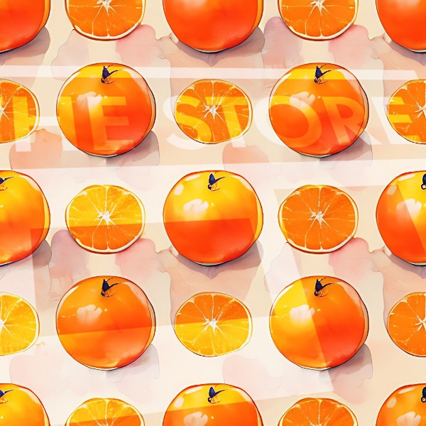 【イラスト素材】オレンジの壁紙2