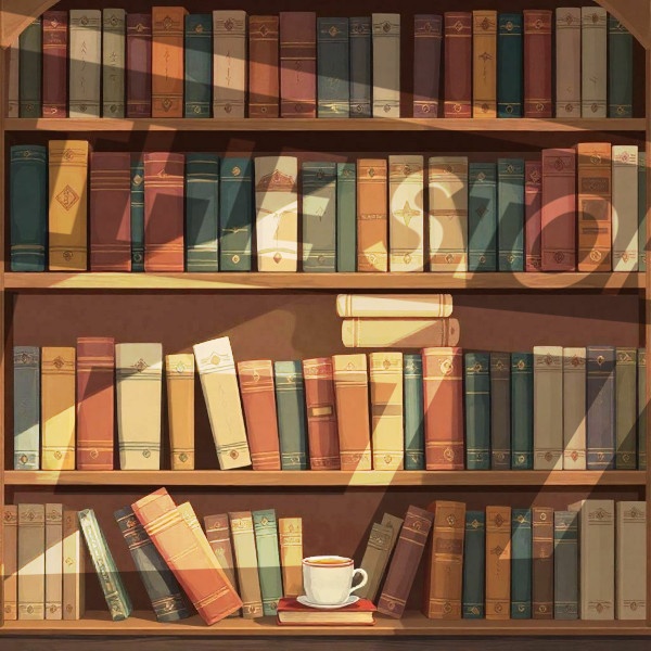 【イラスト素材】本と風景1