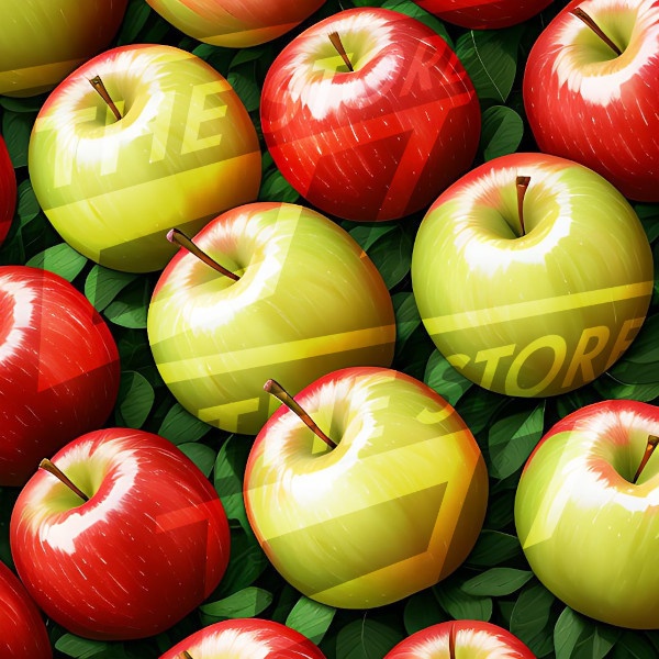 【イラスト素材】りんごの壁紙2