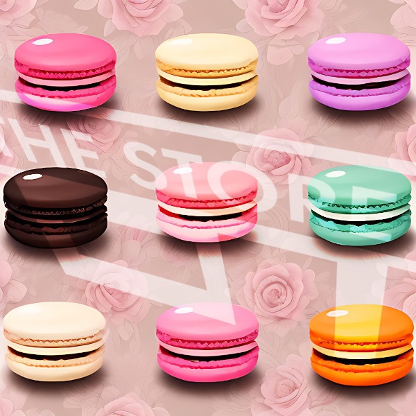 【イラスト素材】マカロンの壁紙3