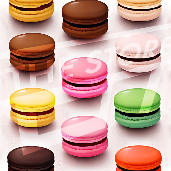 【イラスト素材】マカロンの壁紙3