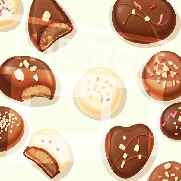 【イラスト素材】チョコレートの壁紙&フレーム1