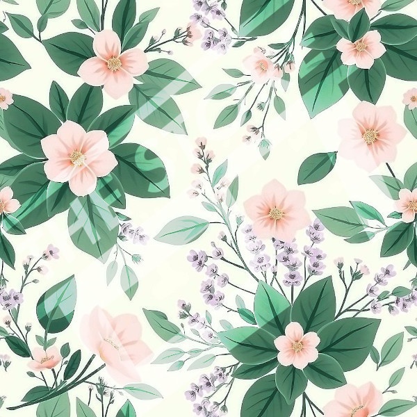 【イラスト素材】花柄のパターン2