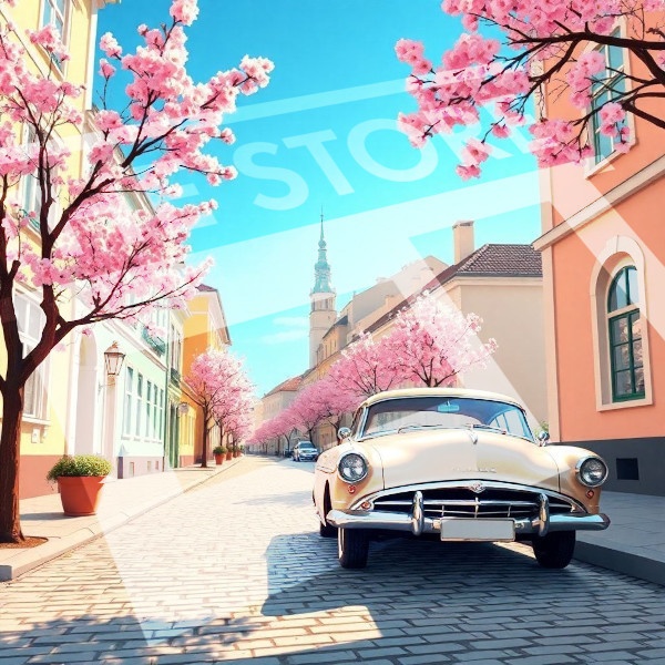 【イラスト素材】クラシックカー1