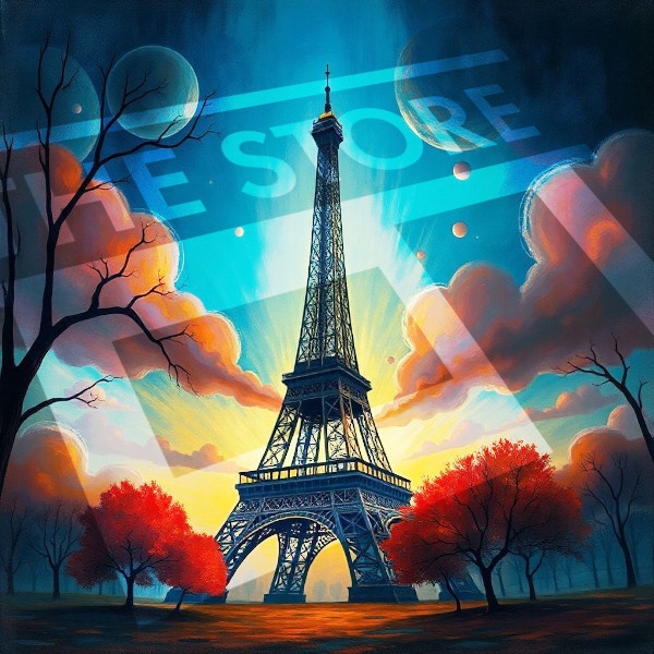 【イラスト素材】エッフェル塔1