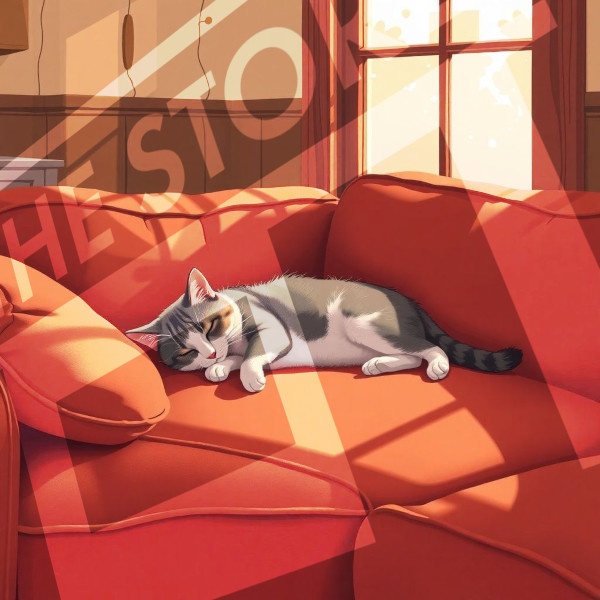 【イラスト素材】眠る猫