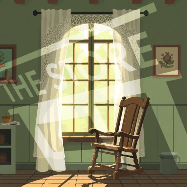 【イラスト素材】椅子と窓1