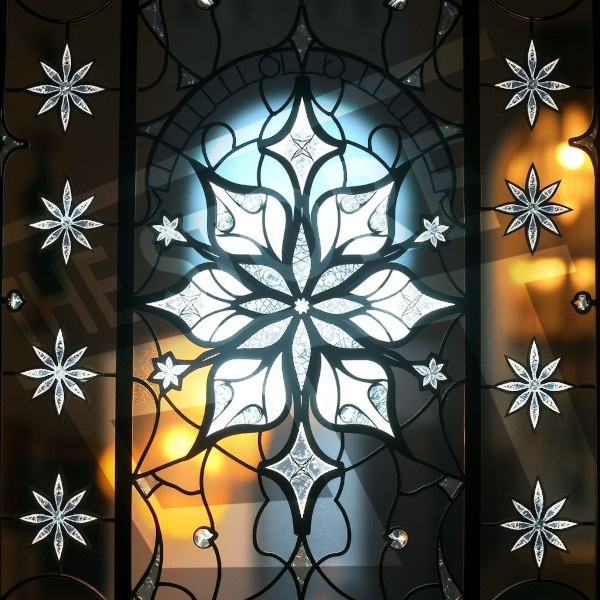 【イラスト素材】ステンドグラスの模様1