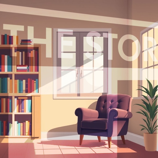 【イラスト素材】読書部屋1