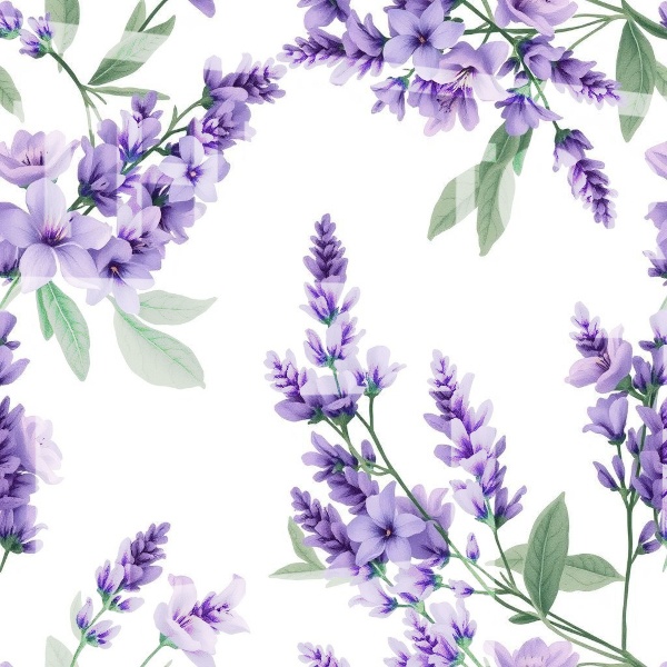 【イラスト素材】花のリース&花柄1