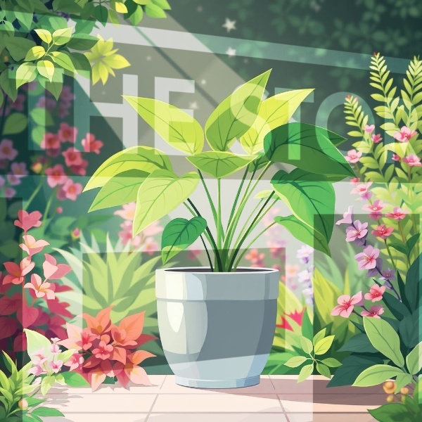 【イラスト素材】観葉植物1
