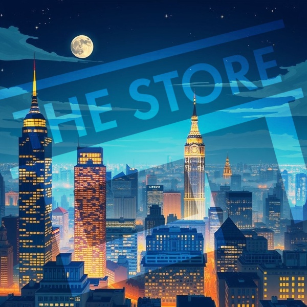 【イラスト素材】夜景