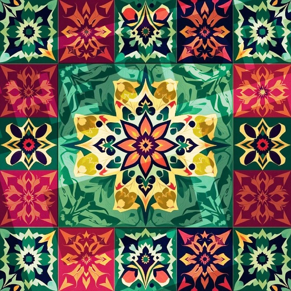 【イラスト素材】パッチワーク1