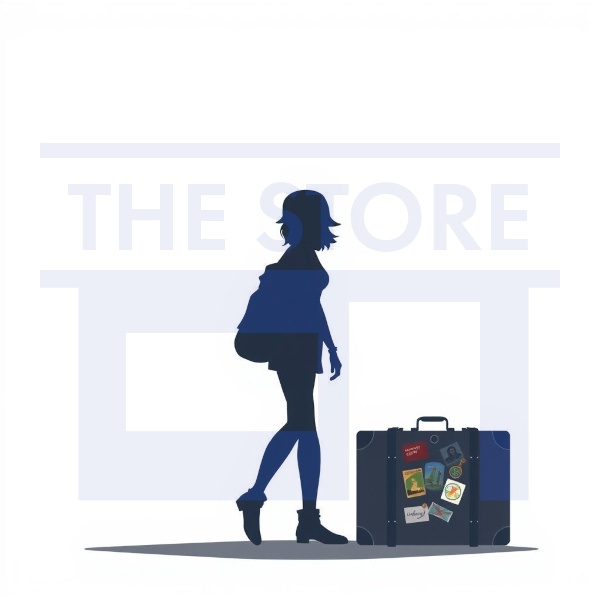 【イラスト素材】旅行者のシルエット