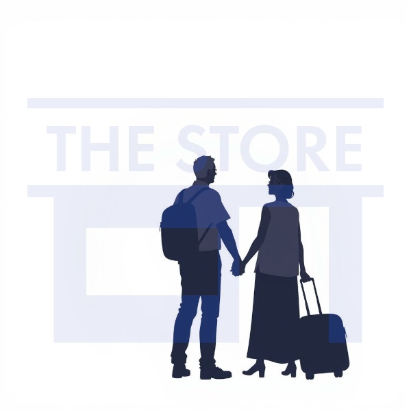 【イラスト素材】旅行者のシルエット