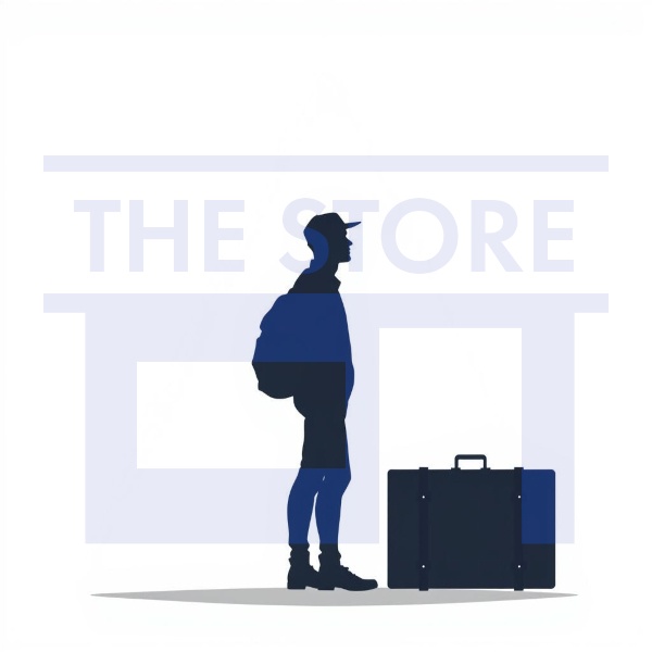 【イラスト素材】旅行者のシルエット