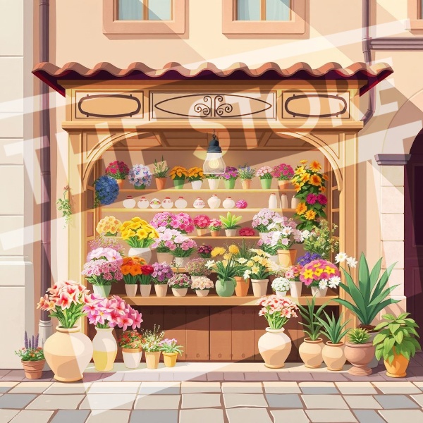 【イラスト素材】店と販売車のイラスト素材集