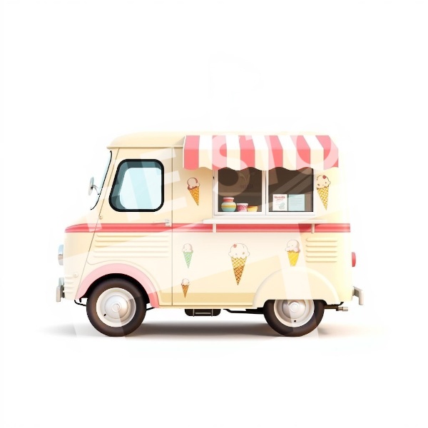【イラスト素材】店と販売車のイラスト素材集