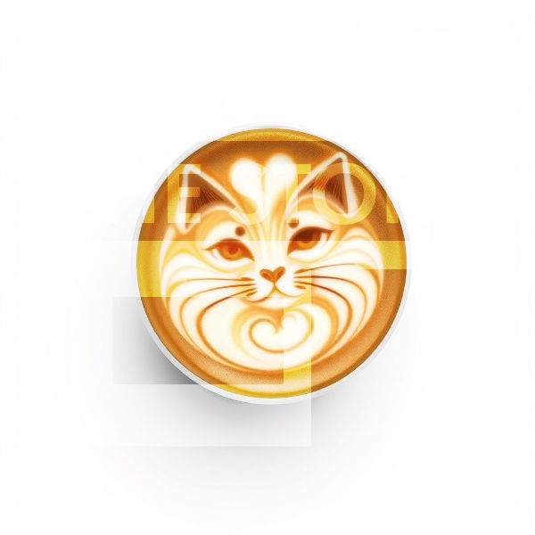 【イラスト素材】ラテアートとシンプルコーヒー