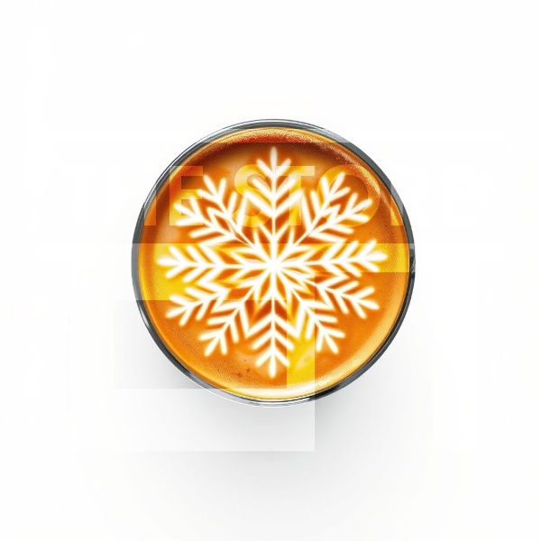 【イラスト素材】ラテアートとシンプルコーヒー