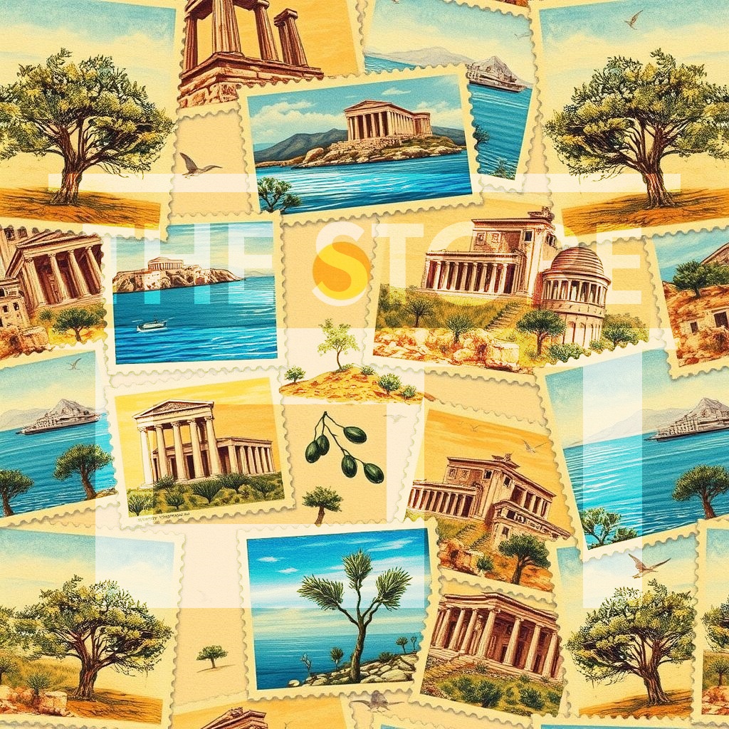 【イラスト素材】ビンテージ切手