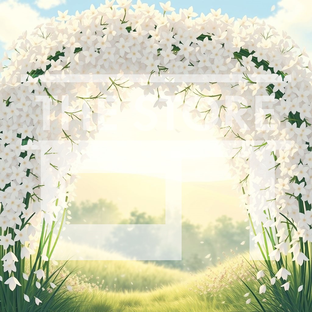 【イラスト素材】花のアーチ