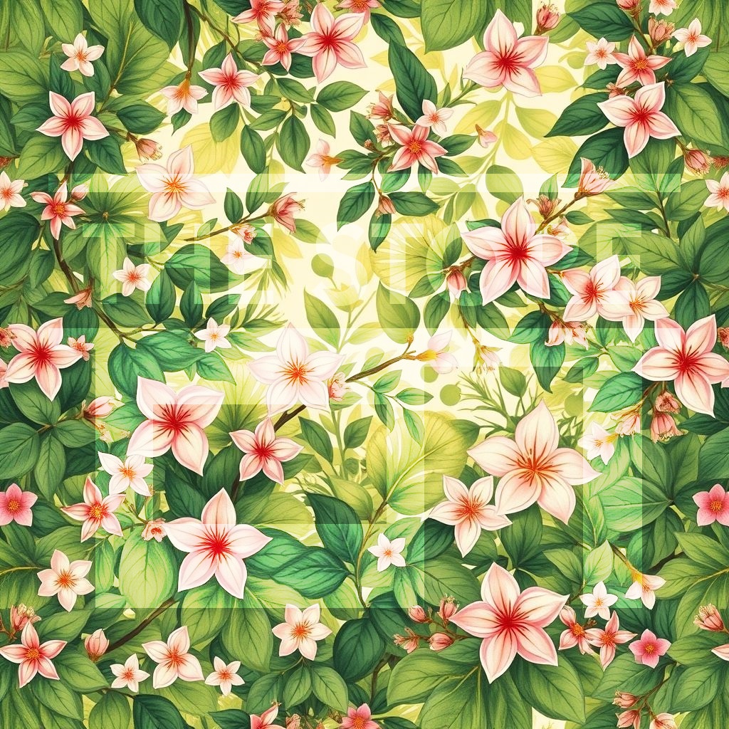 【イラスト素材】ボタニカル模様