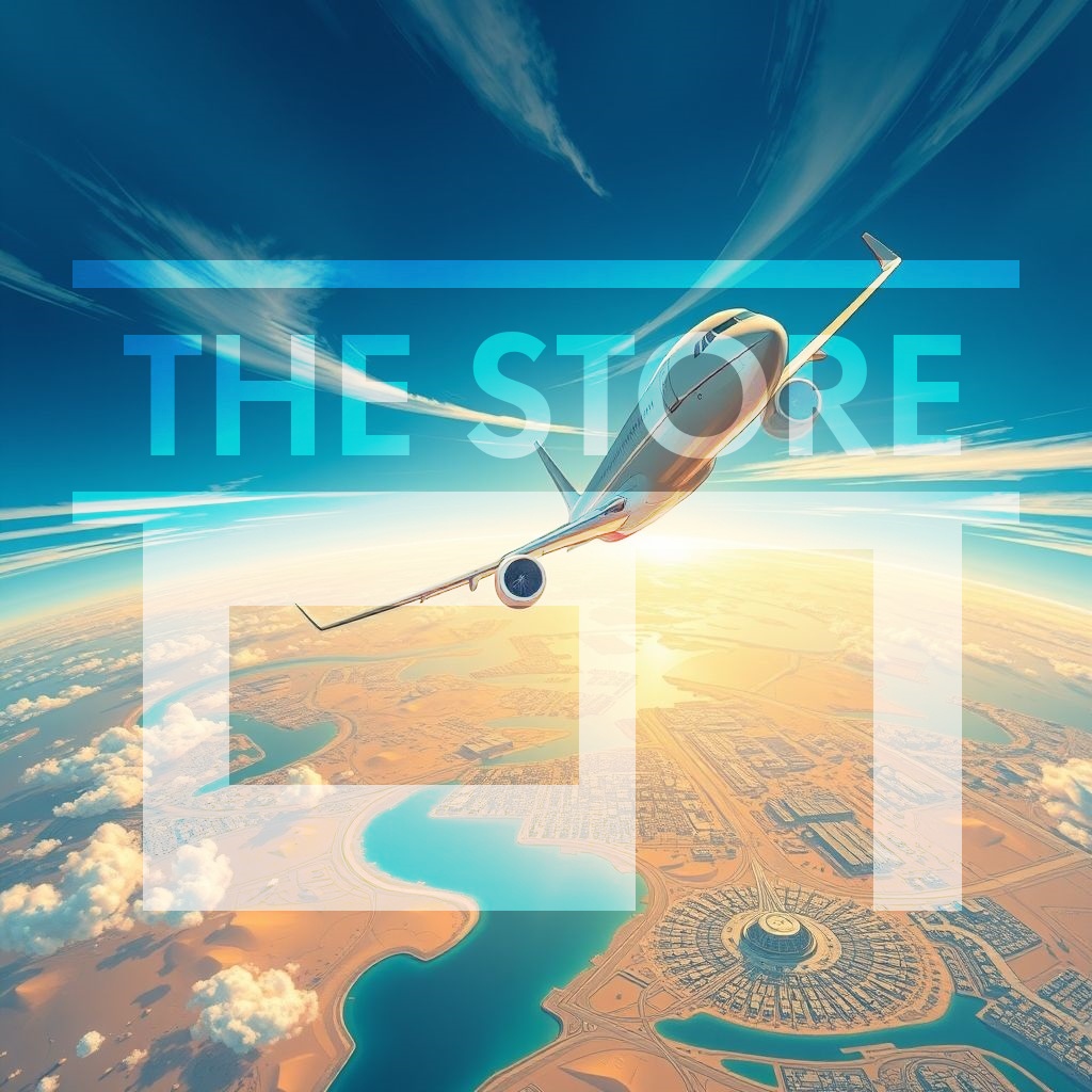 【イラスト素材】飛行機の旅