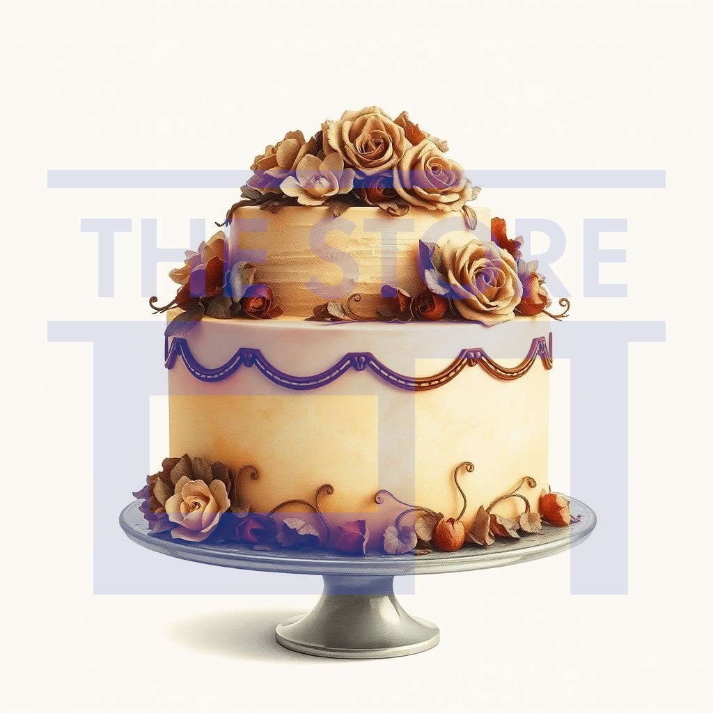 【イラスト素材】ビンテージのケーキ